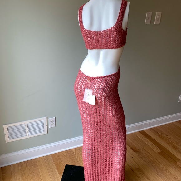 NWT Cult Gaia Tyra Cutout Crochet Midi Dress Swim Cover Up Sz Medium Jaipur $489 - Picture 6 of 9